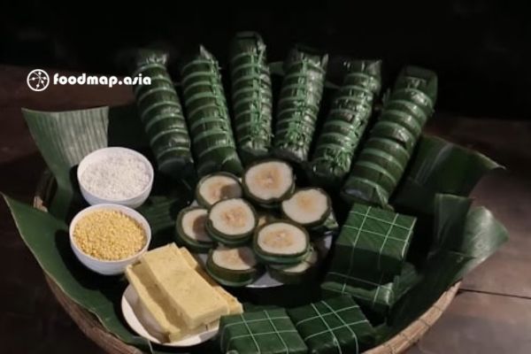 Thành phẩm bánh tét làng chuồn